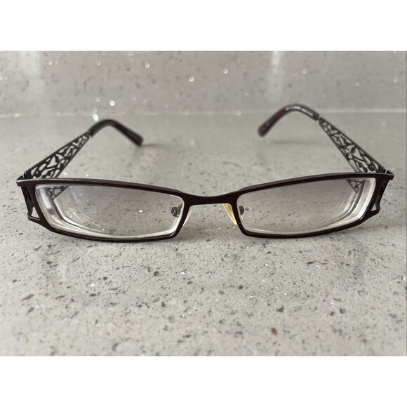 Genevieve Paris Designer Eyeglass Mo Stunning Frames Only Brown Matte 50-17-135 - Picture 1 of 12